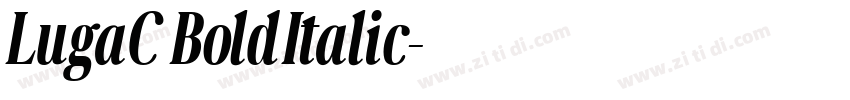 LugaC BoldItalic字体转换